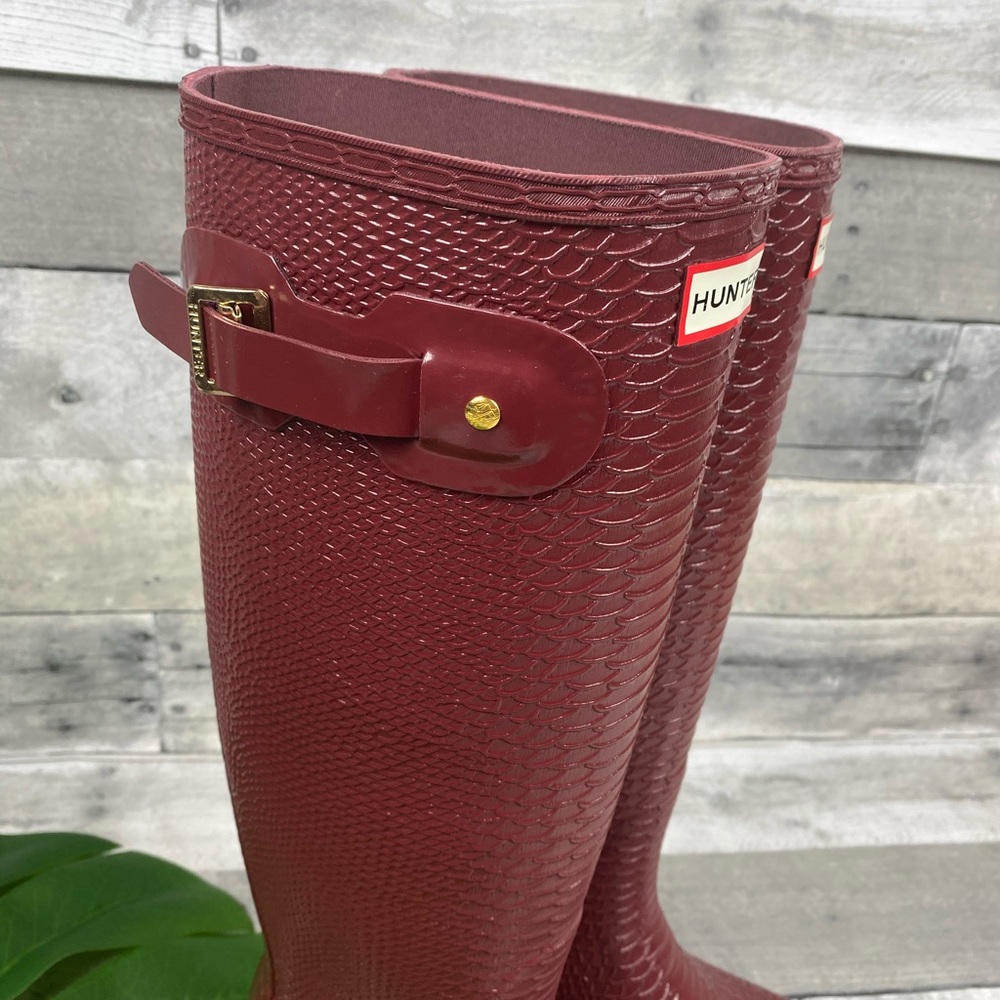 Hunter Perfect Pairs Crocodile print boots shoes - Picture 3 of 8